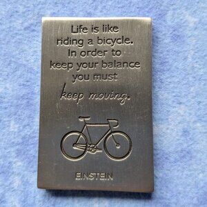Bicycling Einstein paperweight